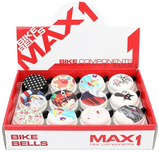 Bicycle Bell Set MAX1 City 12 pcs various patterns