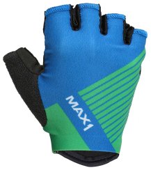 dětské krátkoprsté rukavice MAX1 Raceday 3-4 roky modro/zelené