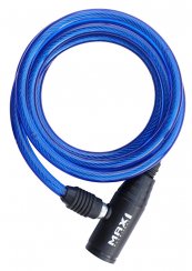 Spiral Cable Lock MAX1 1800x8 mm 2 keys blue