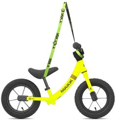 Balance Bike MAXÍK Evo Lite fluo yellow/purple + YAK