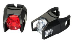 Battery Flashing Light Set MAX1 Pluto black 2 pcs