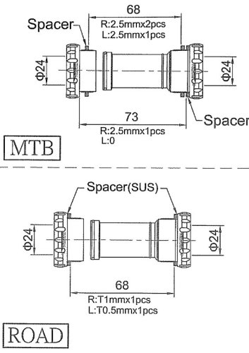 Bottom Bracket MAX1 EVO Shimano + Cups BSA