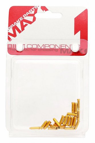 Inner Cable End Caps MAX1 aluminium gold 20 pc package