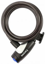 Spiral Cable Lock MAX1 1800x8 mm 4 keys black