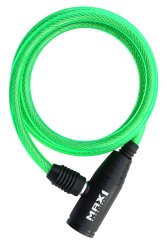 Spiral Cable Lock MAX1 1200x8 mm green
