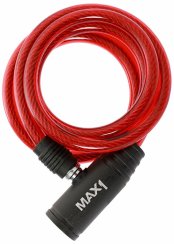 Spiral Cable Lock MAX1 1200x8 mm red