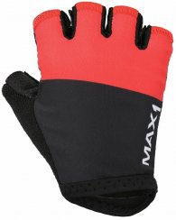 dětské krátkoprsté rukavice MAX1 11-12 let černo/červené