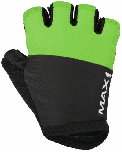 Kids Half Finger Gloves MAX1 7-8 years, black/green