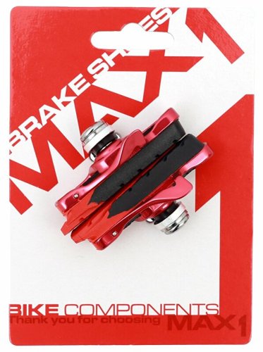 Road Brake Shoes replaceable MAX1 Race 55 mm red anodized
