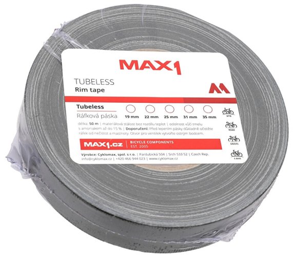ráfková páska MAX1 Tubeless 19 mm 50m