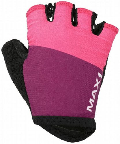 Kids Half Finger Gloves MAX1 9-10 years, purple/pink