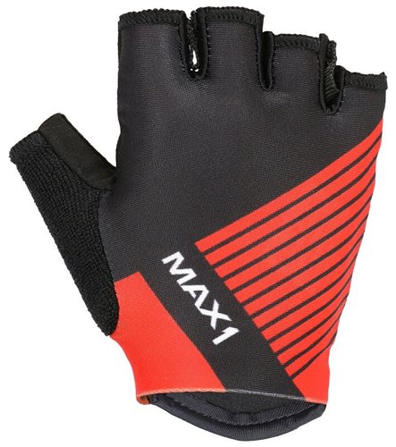dětské krátkoprsté rukavice MAX1 Raceday 7-8 let černo/červené